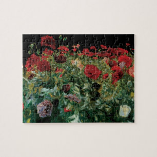 Poppies by John Singer Sargent, Vintage Flowers Jigsaw Puzzle