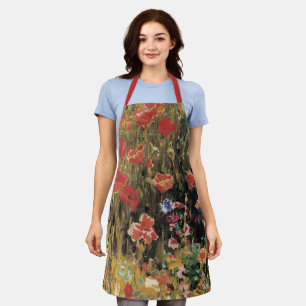 Poppies by Robert Vonnoh, Vintage Impressionism Apron