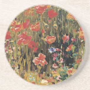 Poppies by Robert Vonnoh, Vintage Impressionism Coaster