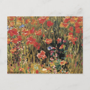Poppies by Robert Vonnoh, Vintage Impressionism Postcard