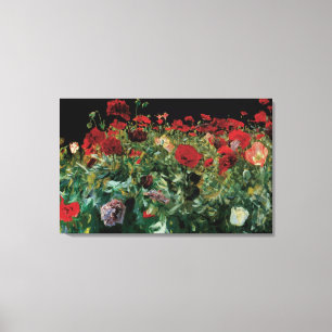 Poppies by Sargent, Vintage Flowers Floral Art Canvas Print