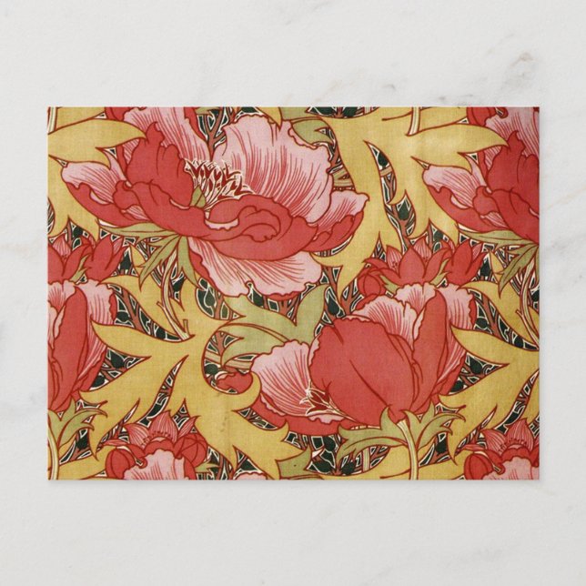Poppies by William Morris Postcard (Front)