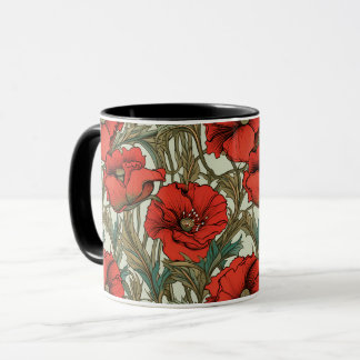 Poppies Café Mug