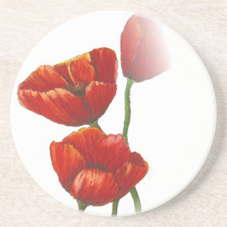 poppies coaster