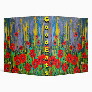 Poppies Cook Book Recipe Binder