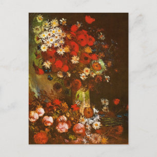 Poppies Cornflowers Peonies Chrysanthemum Van Gogh Postcard