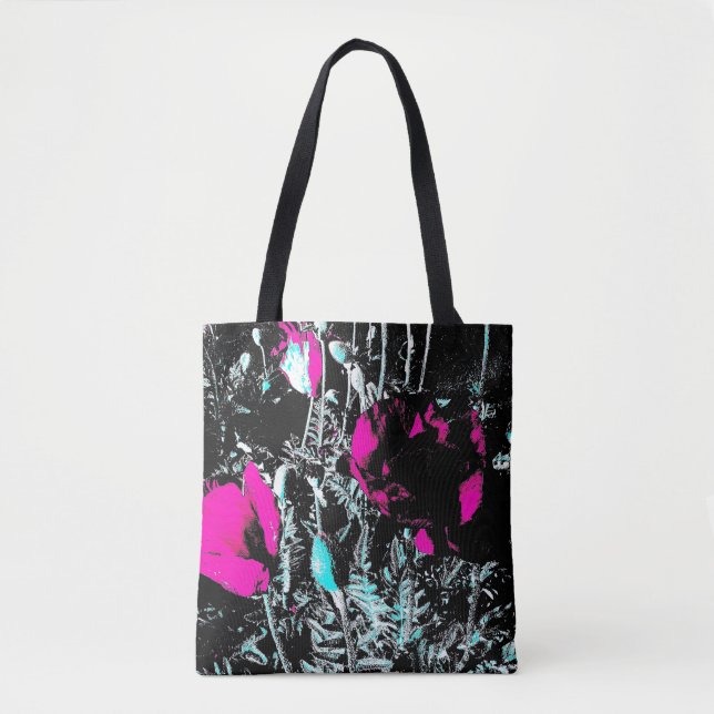 Poppies dark tote bag (Front)