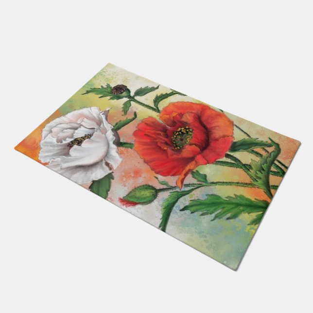Poppies Doormat (Angled)