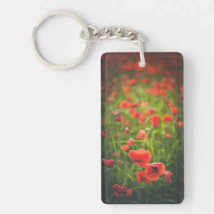 Poppies field keychain
