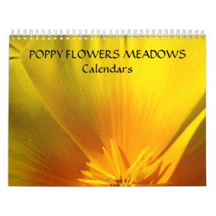 Poppies FLOWERS MEADOWS Calendar Gifts Holidays