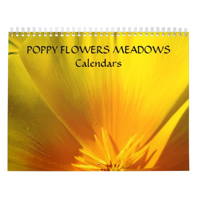 Poppies FLOWERS MEADOWS Calendar Gifts Holidays (Cover)