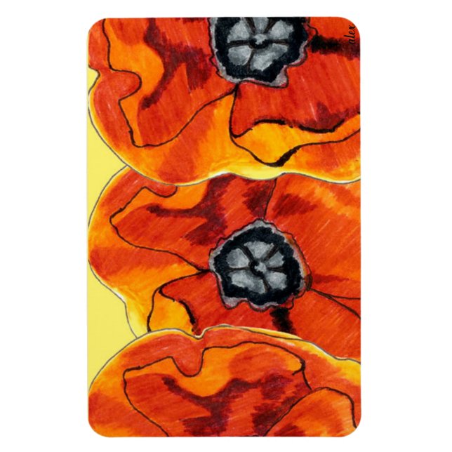 Poppies Galore Magnet (Vertical)