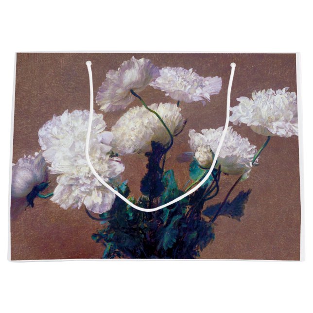 Poppies, Henri Fantin-Latour Large Gift Bag (Front)
