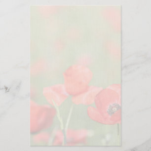 Poppies in a poppy field stationery