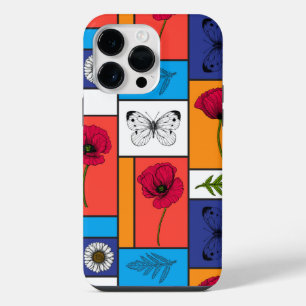 Poppies in colourful boxes iPhone 14 pro max case