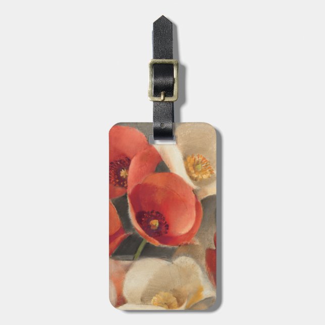 Poppies in Full Bloom Luggage Tag (Front Vertical)