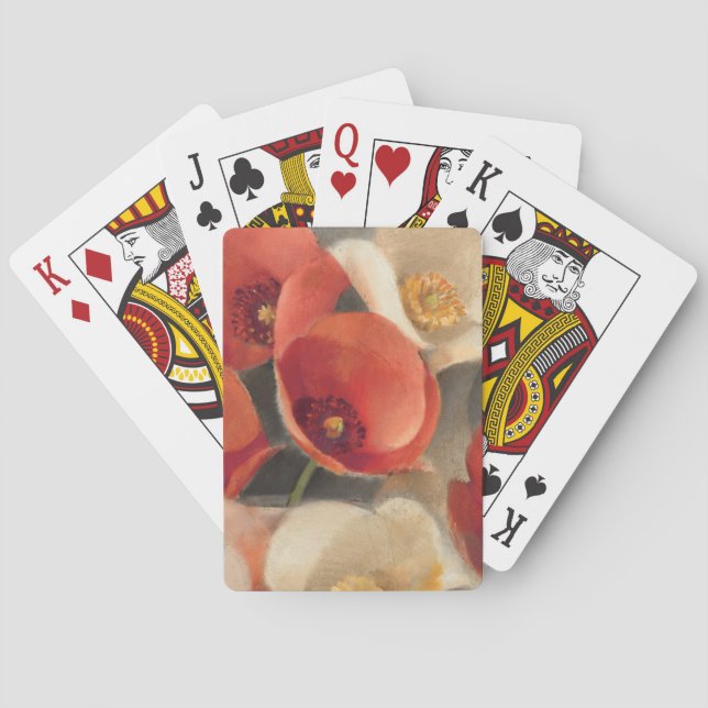 Poppies in Full Bloom Playing Cards (Back)