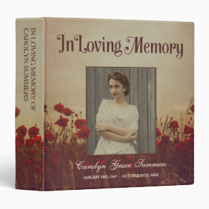Poppies   In Loving Memory   Remembrance Photo Binder