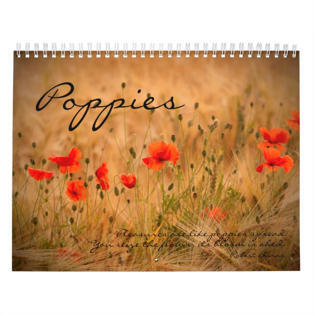 Poppies In My Poppy Garden - Flower Calendar (Cover)