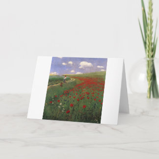 Poppies in the Field SZINYEI MERSE, Pál red flower Card