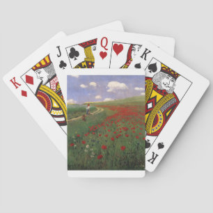 Poppies in the Field SZINYEI MERSE, Pál red flower Playing Cards