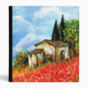 POPPIES IN TUSCANY BINDER