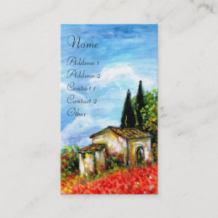 POPPIES IN TUSCANY BUSINESS CARD