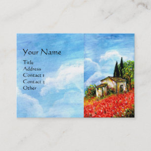 POPPIES IN TUSCANY BUSINESS CARD