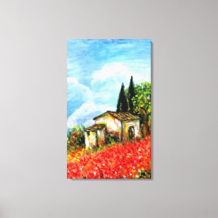 POPPIES IN TUSCANY CANVAS PRINT