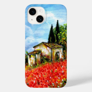POPPIES IN TUSCANY / Landscape with Flower Fields Case-Mate iPhone 14 Case
