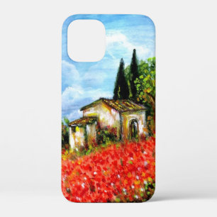 POPPIES IN TUSCANY / Landscape with Flower Fields iPhone 12 Mini Case