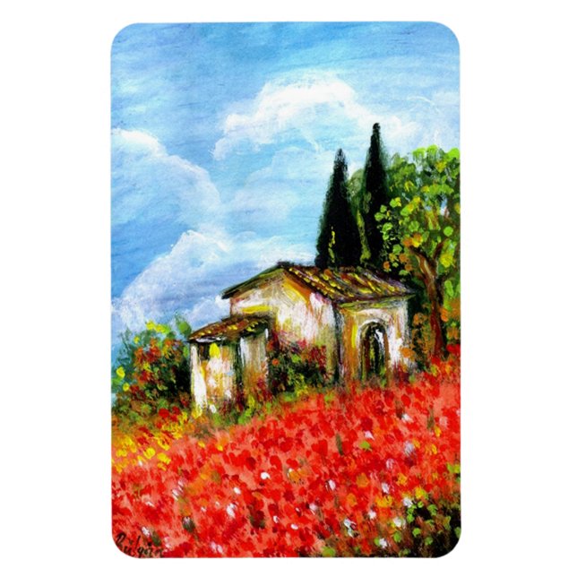 POPPIES IN TUSCANY MAGNET (Vertical)