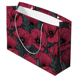 Poppies in Viva Magenta Large Gift Bag