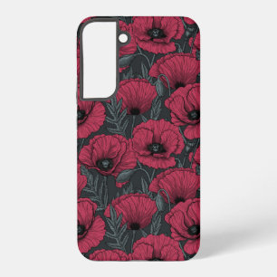 Poppies in Viva Magenta Samsung Galaxy Case