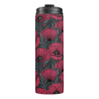 Poppies in Viva Magenta Thermal Tumbler