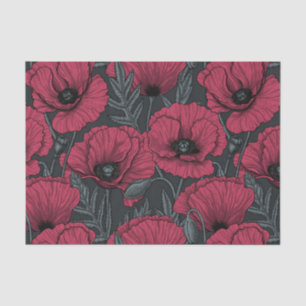 Poppies in Viva Magenta  Tissue Paper