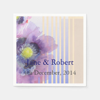 Poppies In Watercolor Wedding Napkin