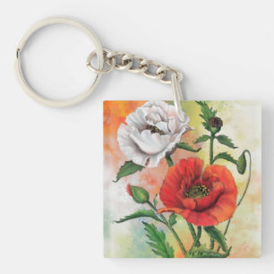Poppies Keychain
