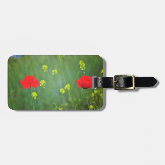 Poppies Luggage Tag (Front Horizontal)