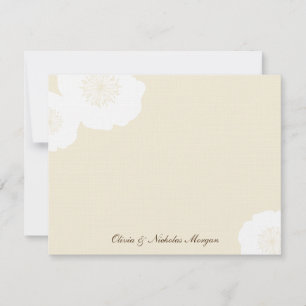 Poppies modernes Carte de remerciements plat - Ama