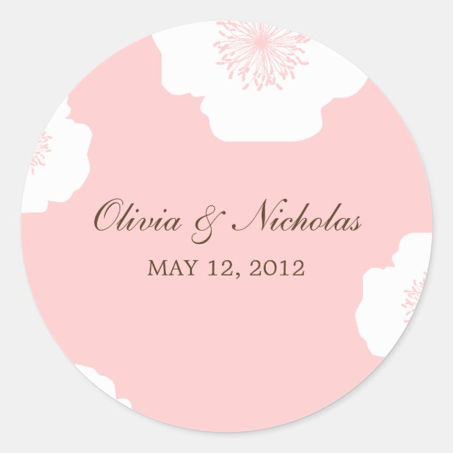 Poppies modernes Favoriser Stickers - Rose (Devant)