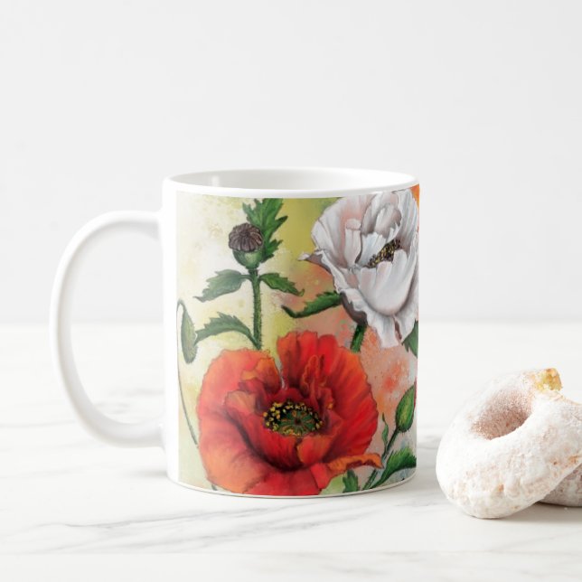 Poppies Mug (With Donut)