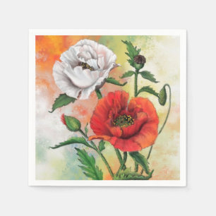 Poppies Napkins Poppy Flowers