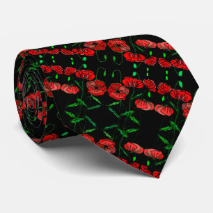 Poppies Neck Tie