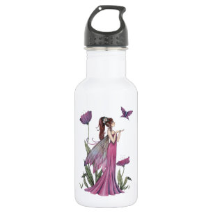 Poppies of Amethyst Purple Fairy and Butterfly 532 Ml Water Bottle