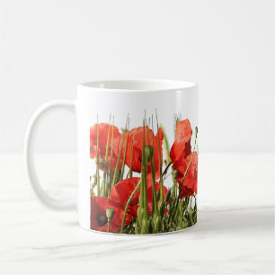 Poppies on Mug and cup.