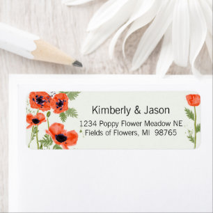 Poppies Orange Watercolor Pattern