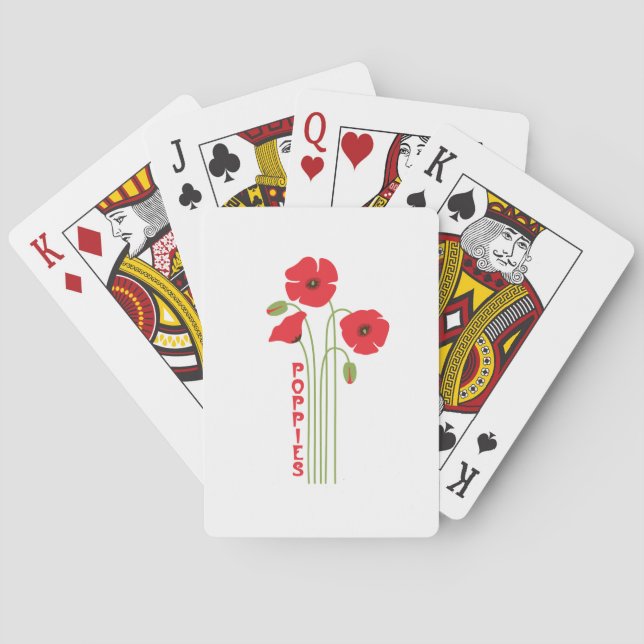 Poppies Playing Cards (Back)