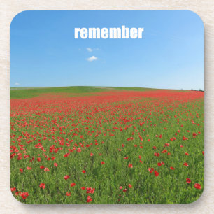 Poppies remember coaster
