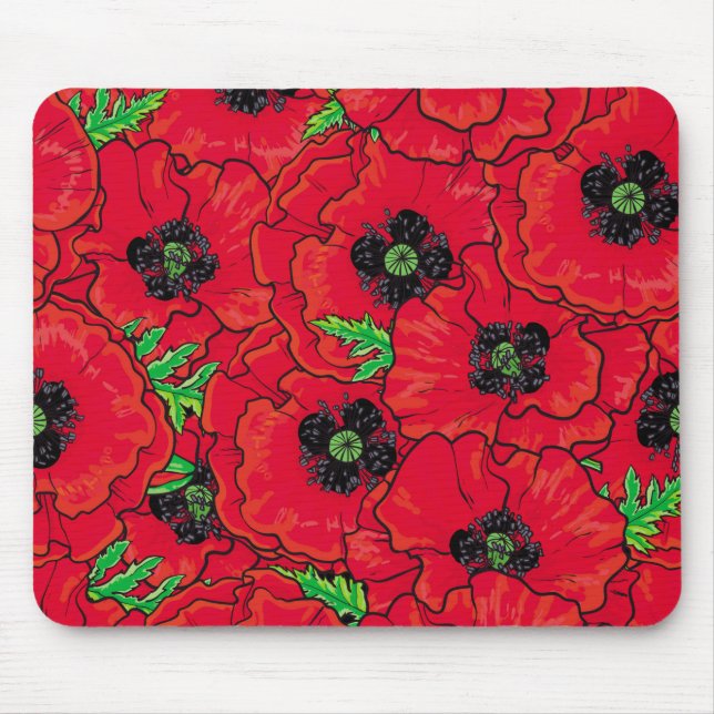 Poppies Remembrance Day Anzac Day Mouse Pad (Front)